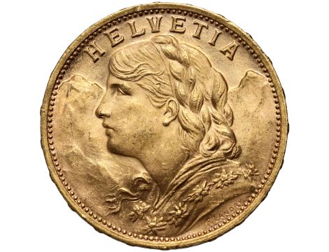 5300. Szwajcaria, 20 franków 1935, Helvetia Vreneli