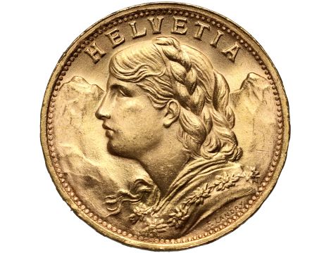 5301. Szwajcaria, 20 franków 1947, Helvetia Vreneli