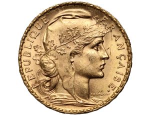 5304. Francja, 20 franków 1905, Marianna i Kogut