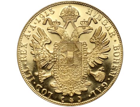 5305. Austria, Franciszek Józef I, 4 dukaty 1915, Czworak, Nowe bicie - 2