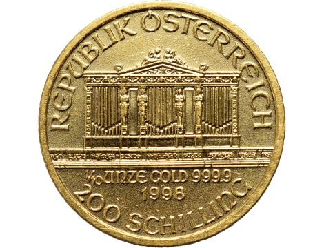 5314. Austria, 200 szylingów 1998, Wiedeński Filharmonik, 1/10 uncji
