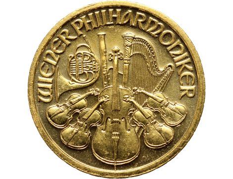 5314. Austria, 200 szylingów 1998, Wiedeński Filharmonik, 1/10 uncji - 2