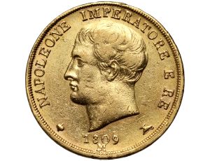 5317. Włochy, Królestwo Włoch, Napoleon I, 20 lirów 1809 M, Mediolan