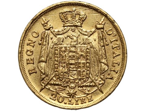 5317. Włochy, Królestwo Włoch, Napoleon I, 20 lirów 1809 M, Mediolan - 2