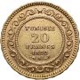 5318. Tunezja, 20 franków 1892 A, Paryż - 2