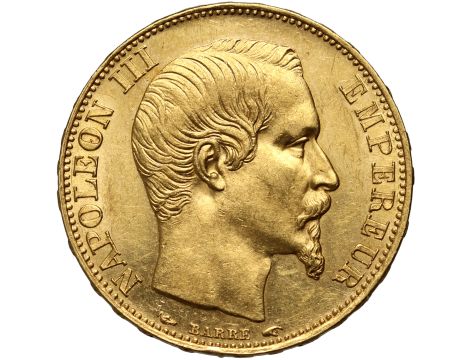 5319. Francja, Napoleon III, 20 franków 1854 A, Paryż