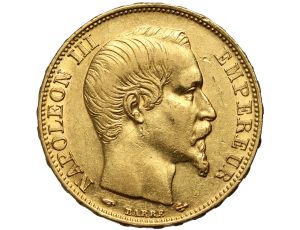 5320. Francja, Napoleon III, 20 franków 1859 A, Paryż