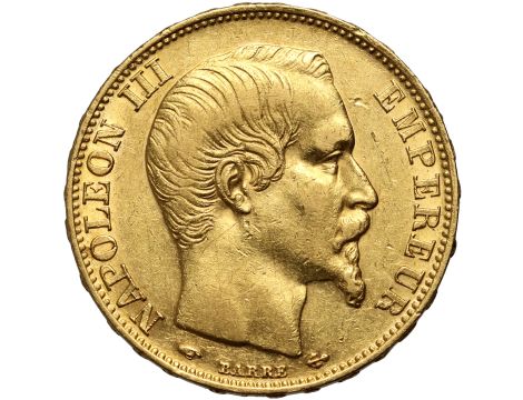 5320. Francja, Napoleon III, 20 franków 1859 A, Paryż