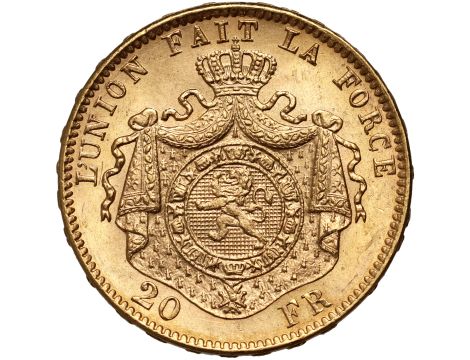 5323. Belgia, Leopold II, 20 franków 1878 - 2