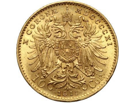 5332. Austria, Franciszek Józef I, 10 koron 1911, Stare bicie - 2