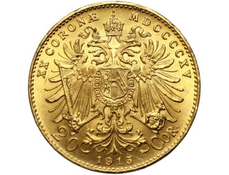 5333. Austria, Franciszek Józef I, 20 koron 1915, Nowe bicie - 2