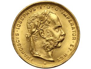 5334. Austria, Franciszek Józef I, 8 flor./20 franków 1892, Nowe bicie