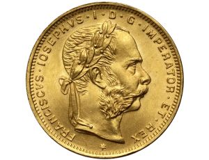 5335. Austria, Franciszek Józef I, 8 flor./20 franków 1892, Nowe bicie