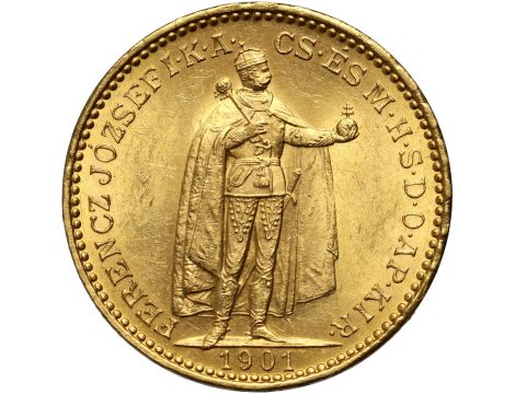 5338. Węgry, Franciszek Józef I, 20 koron 1901 KB, Kremnica