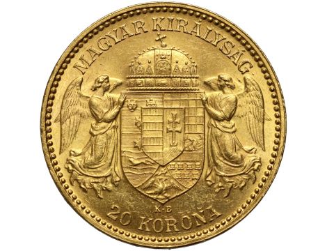 5338. Węgry, Franciszek Józef I, 20 koron 1901 KB, Kremnica - 2