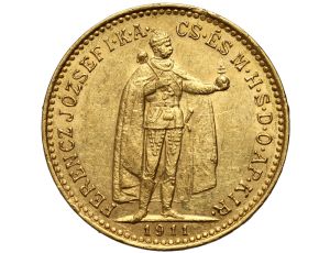 5342. Węgry, Franciszek Józef I, 10 koron 1911 KB, Kremnica