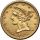 5343. USA, 5 dolarów 1881, Filadelfia, Liberty