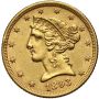 5345. USA, 5 dolarów 1893, Filadelfia, Liberty - 2