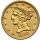 5345. USA, 5 dolarów 1893, Filadelfia, Liberty