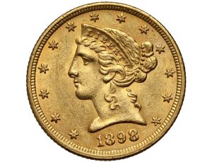 5346. USA, 5 dolarów 1898, Filadelfia, Liberty