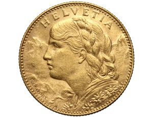 5347. Szwajcaria, 10 franków 1912, Helvetia Vreneli