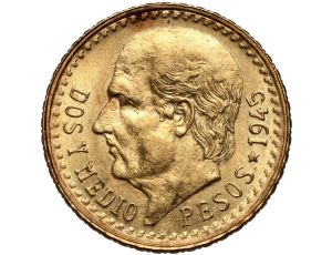 5350. Meksyk, 2,5 peso 1945, Hidalgo