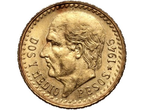 5350. Meksyk, 2,5 peso 1945, Hidalgo