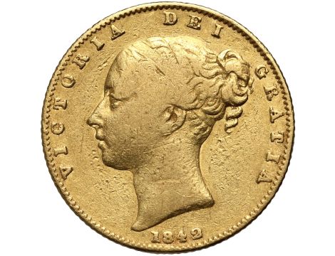 5353. Wielka Brytania, Wiktoria, suweren 1842 - wczesny rocznik