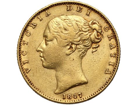 5354. Wielka Brytania, Wiktoria, suweren 1847 - wczesny rocznik