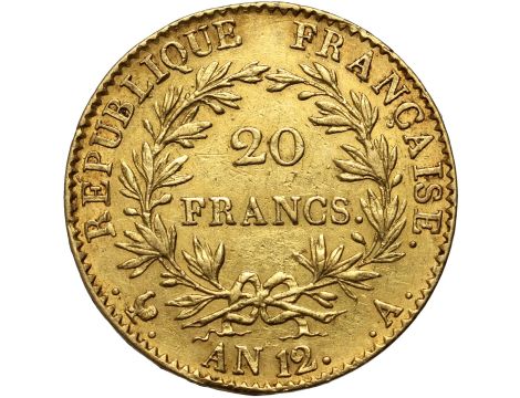 5358. Francja, Napoleon Bonaparte, 20 franków An 12 A (1803/4), Paryż, Premier Consul - 2