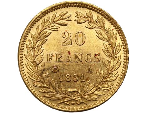 5361. Francja, Ludwik Filip I, 20 franków 1831 A, Paryż - piękne - 2