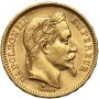 5363. Francja, Napoleon III, 20 franków 1866 A, Paryż, Wieniec - 2
