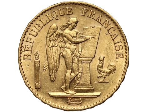5364. Francja, 20 franków 1876, Anioł