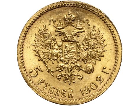 5366. Rosja, Mikołaj II, 5 rubli 1902 (AR) - 2