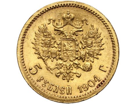 5367. Rosja, Mikołaj II, 5 rubli 1904 (AR) - 2