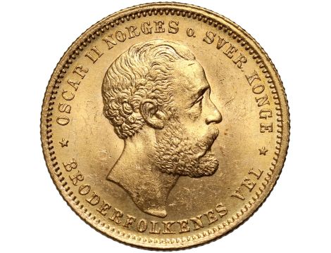 5376. Norwegia, Oskar II, 20 koron / 5 speciedaler 1875