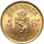 5376. Norwegia, Oskar II, 20 koron / 5 speciedaler 1875 - 3