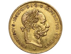 5378. Austria, Franciszek Józef I, 4 florenów / 10 franków 1892, Stare bicie