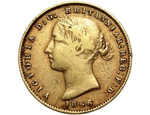 5386. Australia, Wiktoria, 1/2 suwerena 1866, Sydney