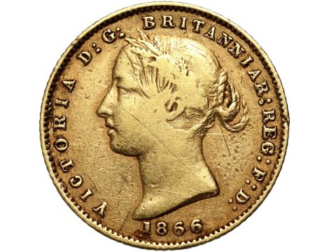5386. Australia, Wiktoria, 1/2 suwerena 1866, Sydney