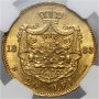 5392. Rumunia, Karol I, 20 lei 1883 B, Bukareszt, NGC MS61 - 4