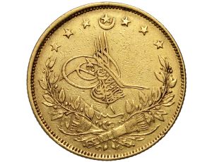 5397. Turcja, Abdulhamid II, 100 kuruszy / piastrów AH1293//1 (1876)