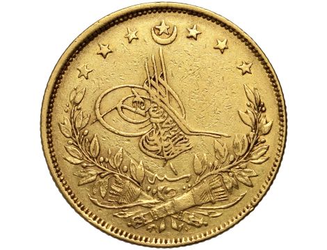 5397. Turcja, Abdulhamid II, 100 kuruszy / piastrów AH1293//1 (1876)