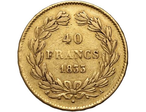 5402. Francja, Ludwik Filip I, 40 franków 1833 A, Paryż - 2