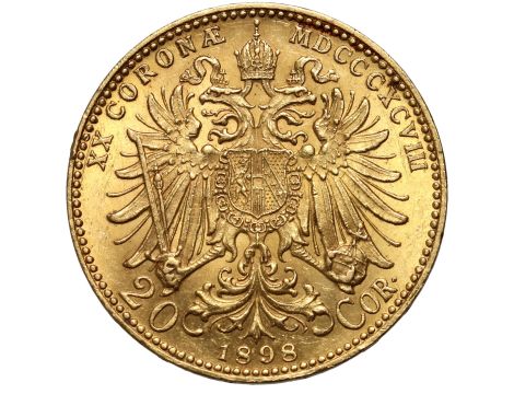 5409. Austria, Franciszek Józef I, 20 koron 1898 - 2