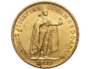 5411. Węgry, Franciszek Józef I, 20 koron 1893 KB, Kremnica