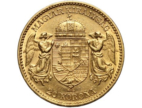 5411. Węgry, Franciszek Józef I, 20 koron 1893 KB, Kremnica - 2
