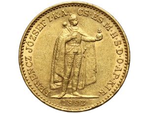 5412. Węgry, Franciszek Józef I, 20 koron 1893 KB, Kremnica