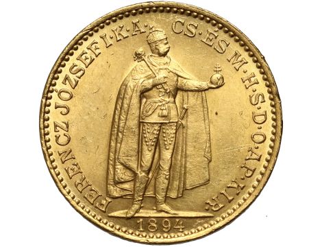5413. Węgry, Franciszek Józef I, 20 koron 1894 KB, Kremnica