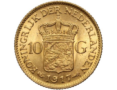 5415. Holandia, Wilhelmina, 10 guldenów 1917 - 2